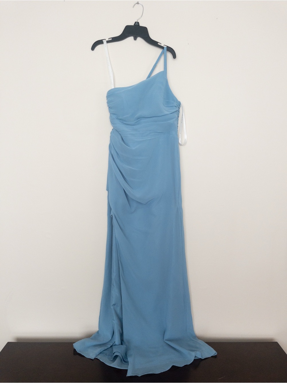 Azazie Eren Powder Blue One-Shoulder Ruched Dress